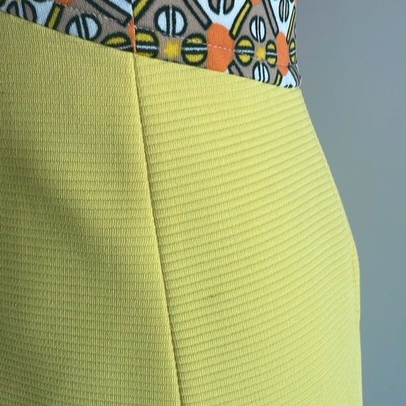 Lilli Ann Floral Knit Orange and Yellow Dress and Coat Set - Picture 5 of 10